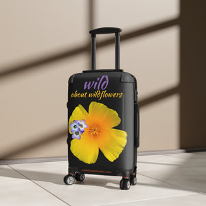 Suitcase - California Poppy & Gilia - Black