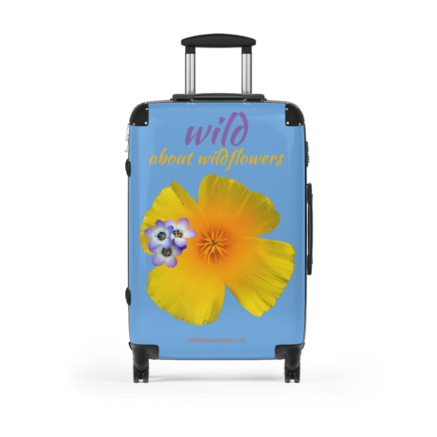 Suitcase - California Poppy & Gilia - Light Blue