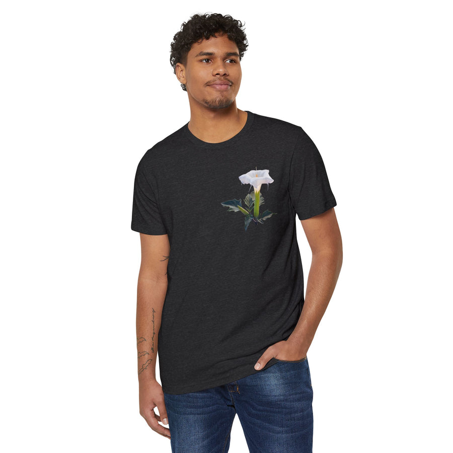 Sacred Datura Small Wildflower Unisex Recycled Organic T-Shirt