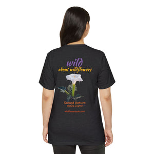 Sacred Datura Small Wildflower Unisex Recycled Organic T-Shirt