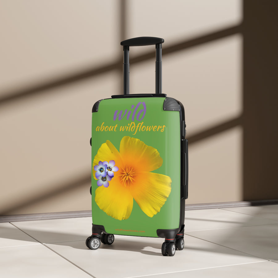 Suitcase - California Poppy & Gilia - Light Green