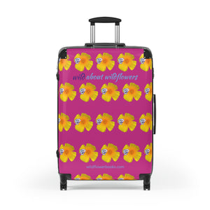 Suitcase - California Poppies & Gilias Pink