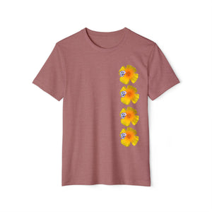 California Poppy & Bird's Eye Gilia Wildflower Stack Unisex Recycled Organic T-Shirt