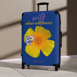 Suitcase - California Poppy & Gilia - Dark Blue