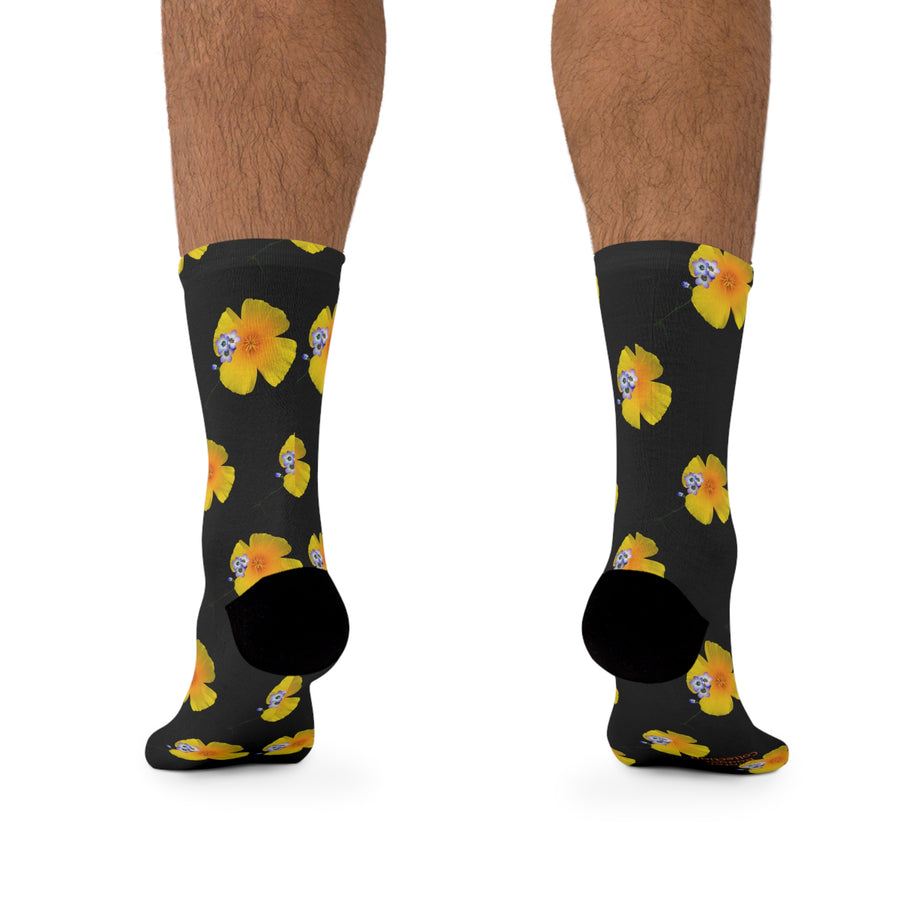 Poppy and Gilia Wildflower Eco-friendly Socks