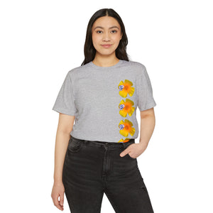 California Poppy & Bird's Eye Gilia Wildflower Stack Unisex Recycled Organic T-Shirt