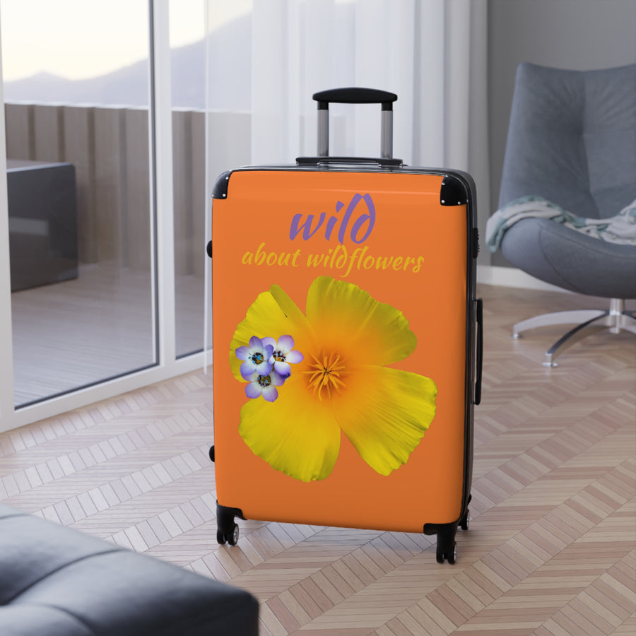 Suitcase - California Poppy & Gilia - Light Orange