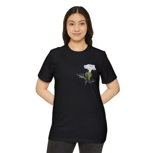 Sacred Datura Small Wildflower Unisex Recycled Organic T-Shirt