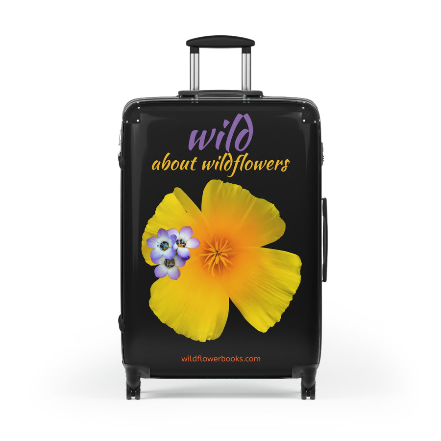 Suitcase - California Poppy & Gilia - Black