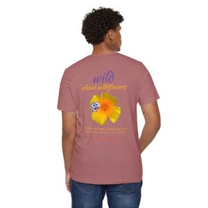 California Poppy & Bird's Eye Gilia Wildflower Stack Unisex Recycled Organic T-Shirt