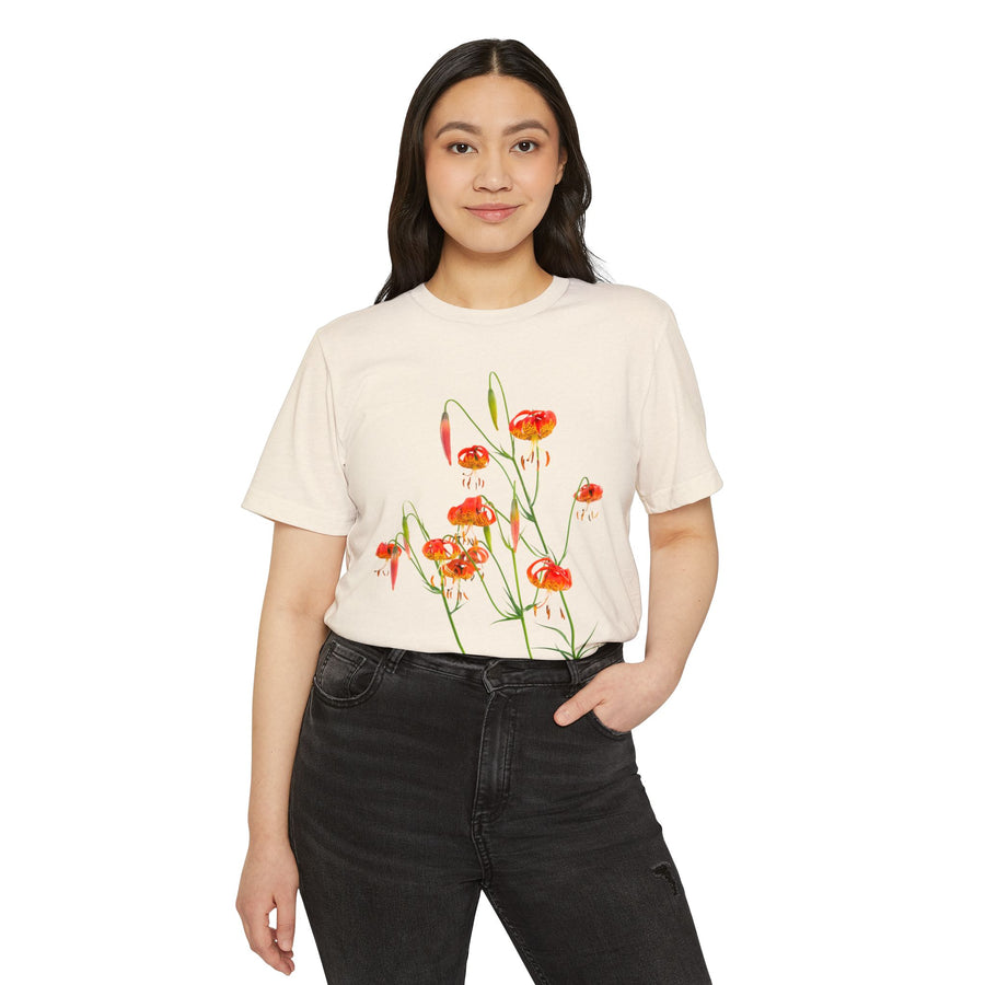 Leopard Lilies - Unisex Recycled Organic T-Shirt