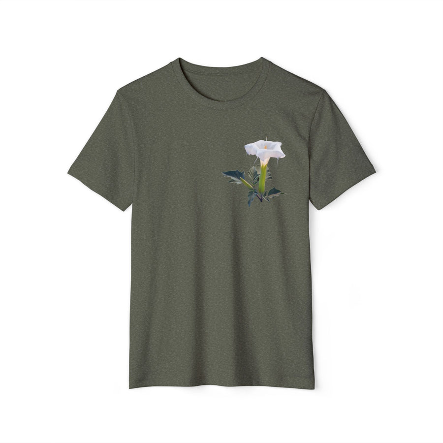 Sacred Datura Small Wildflower Unisex Recycled Organic T-Shirt