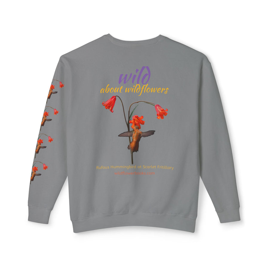 Sweatshirt Rufous Hummingbird at Scarlet Fritillary Unisex Crewneck