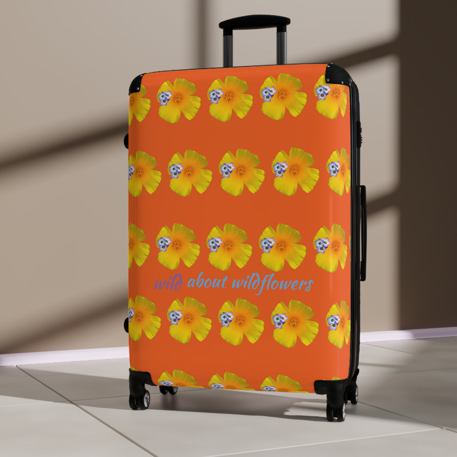 Suitcase - CA Poppies & Gilias Orange