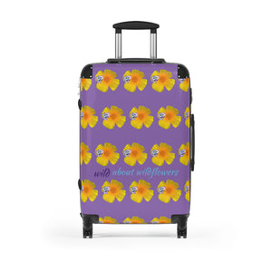 Suitcase - California Poppies & Gilias Purple