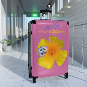 Suitcase - California Poppy & Gilia - Pink