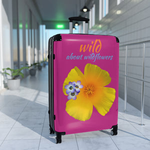 Suitcase  -California Poppy and Gilia - Magenta