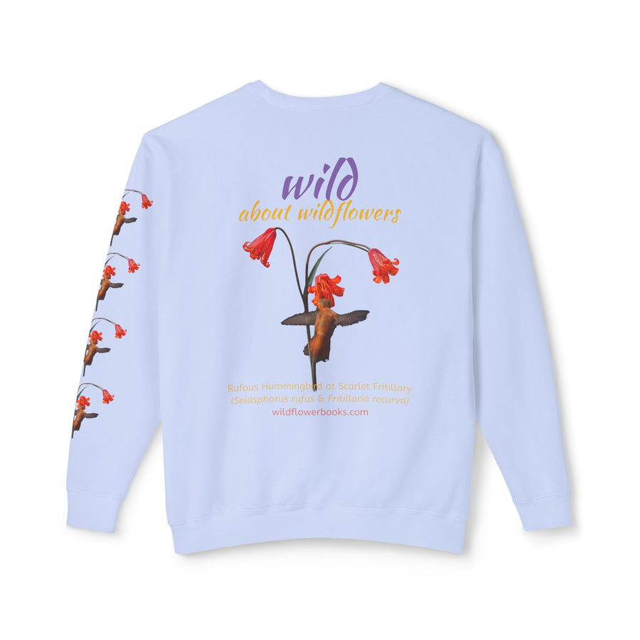 Sweatshirt - Rufous Hummingbird at Scarlet Fritillary Unisex Crewneck