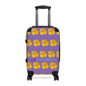 Suitcase - California Poppies & Gilias Purple