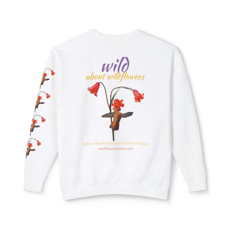 Sweatshirt Rufous Hummingbird at Scarlet Fritillary Unisex Crewneck