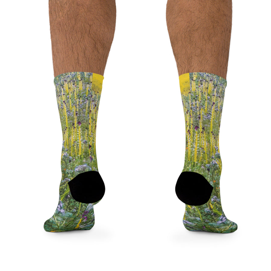 Desert Candle Wildflower Landscape Eco-friendly Socks