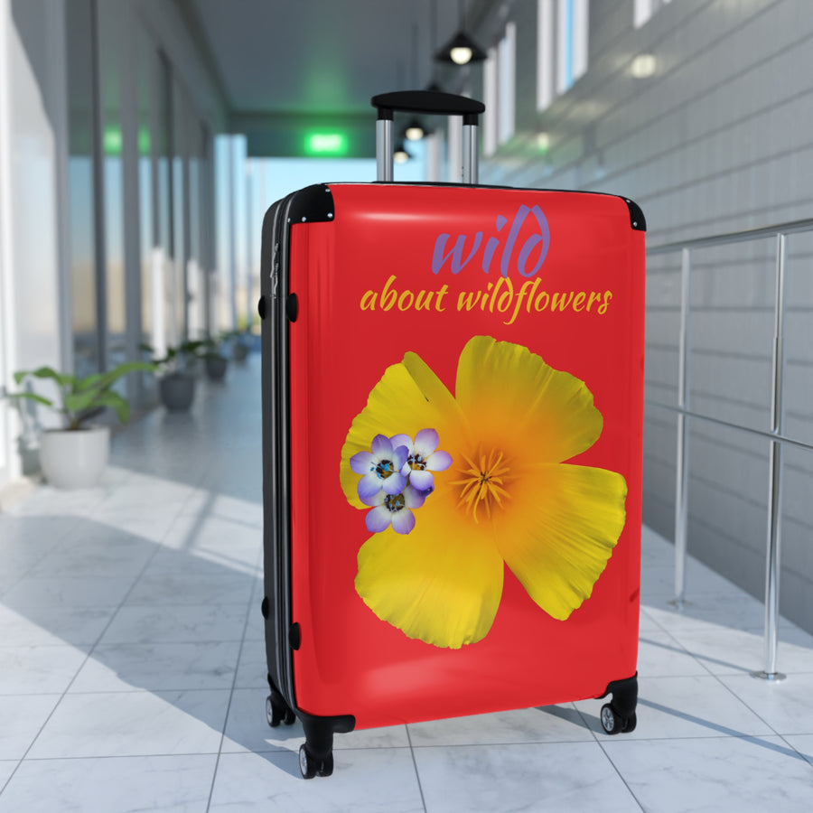 Suitcase - California Poppy & Gilia - Red