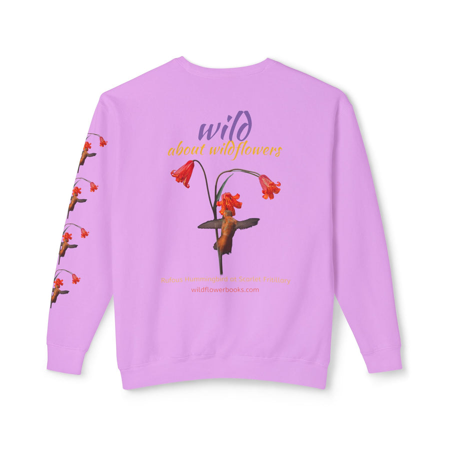 Sweatshirt Rufous Hummingbird at Scarlet Fritillary Unisex Crewneck