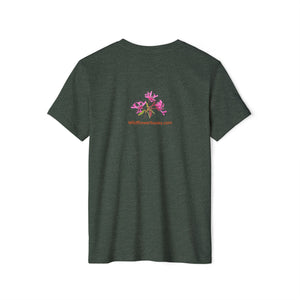 I Love Wildflowers (Red Ribbon Clarkia) Eco T-Shirt