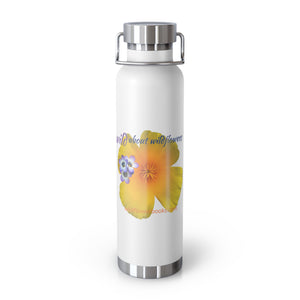 California Poppy & Bird's Eye Gilia Copper Vacuum Insulated Bottle, 22oz