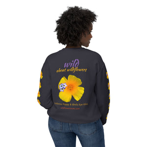 Sweatshirt California Poppy and Gilia Unisex Lightweight Crewneck