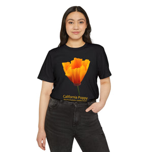 California Poppy Wildflower Unisex Recycled Organic T-Shirt