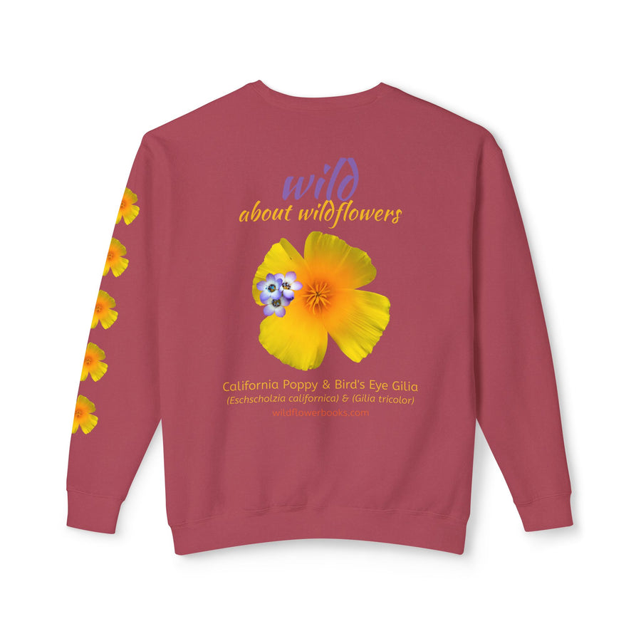 Sweatshirt - California Poppies Wildflower Crewneck