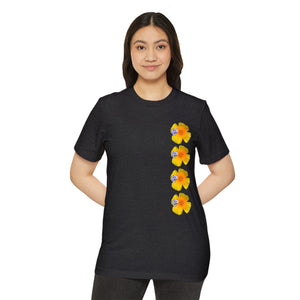 California Poppy & Bird's Eye Gilia Wildflower Stack #2 Unisex Recycled Organic T-Shirt