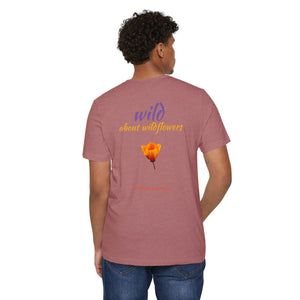 California Poppy Wildflower Unisex Recycled Organic T-Shirt