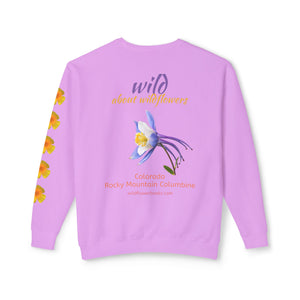 Sweatshirt - Wild Colorado Rocky Mountain Columbine + Poppies Unisex Crewneck