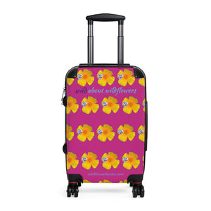 Suitcase - California Poppies & Gilias Pink