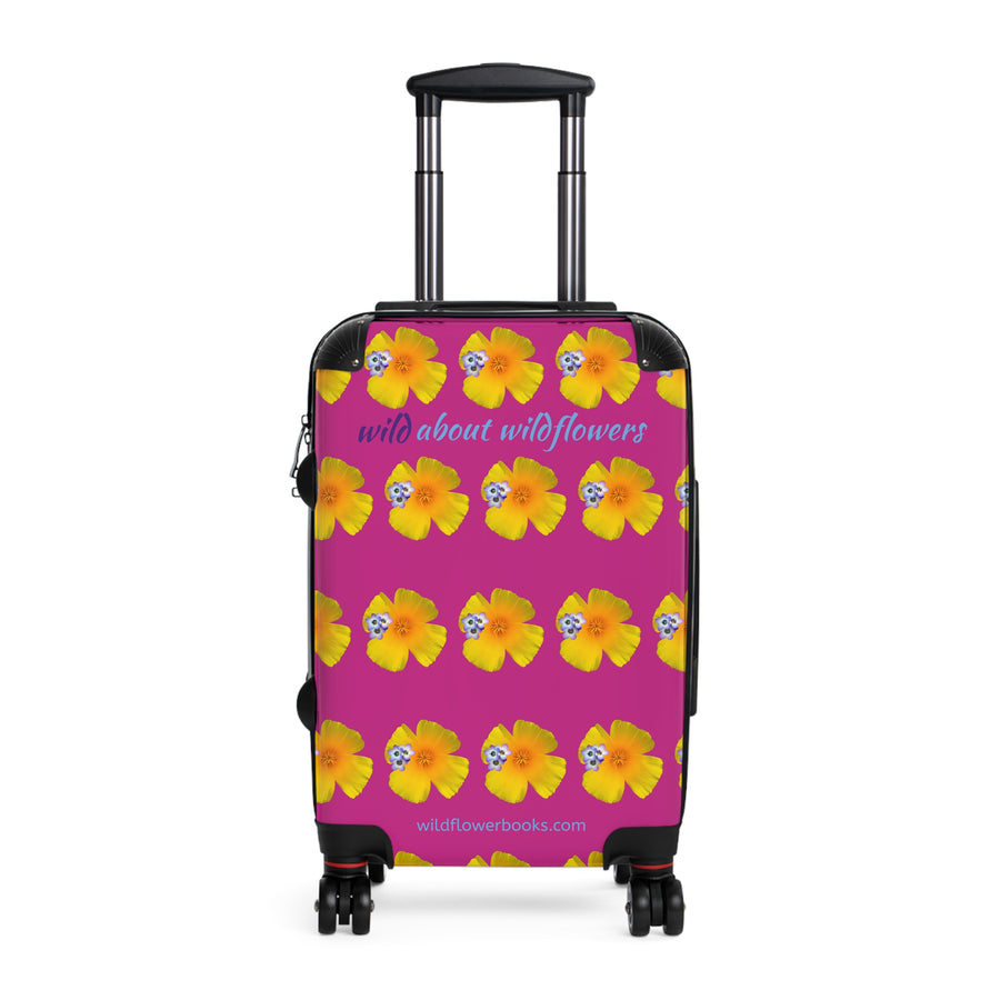 Suitcase - California Poppies & Gilias Pink