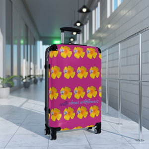 Suitcase - California Poppies & Gilias Pink