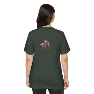 I Love Wildflowers (Red Ribbon Clarkia) Eco T-Shirt