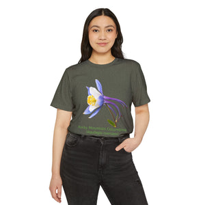 Rocky Mountain Columbine Wildflower Eco T-Shirt