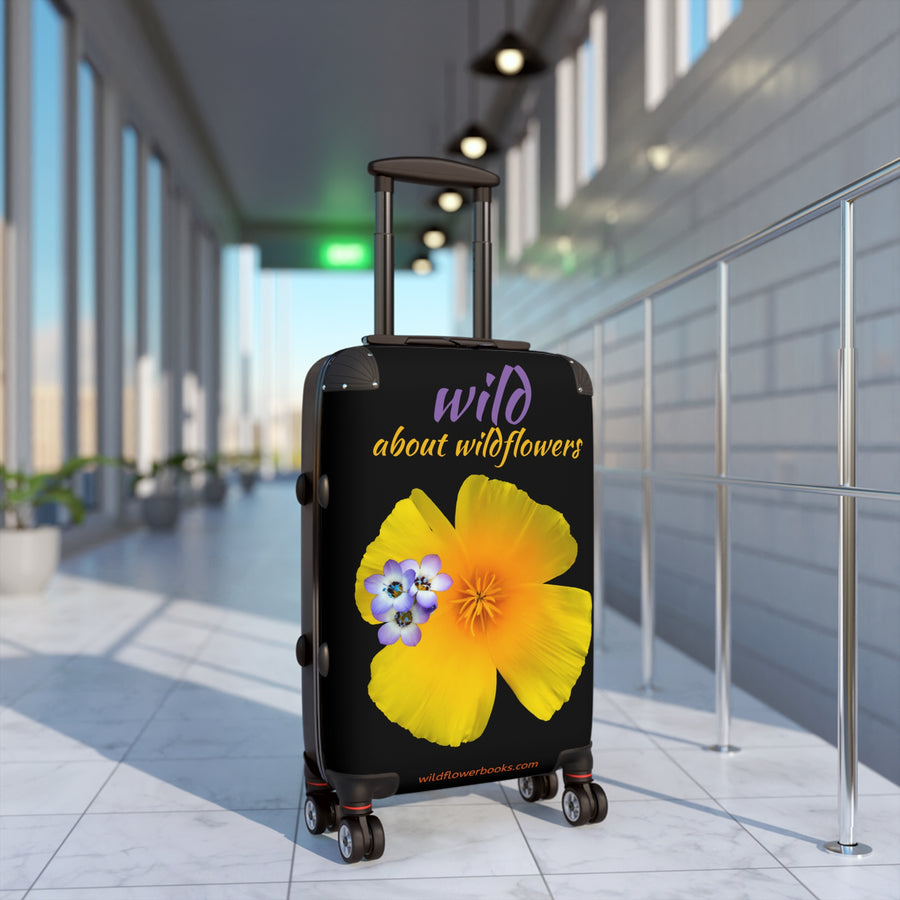 Suitcase - California Poppy & Gilia - Black