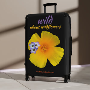 Suitcase - California Poppy & Gilia - Black