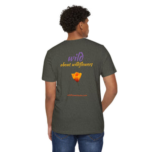 California Poppy Wildflower Unisex Recycled Organic T-Shirt