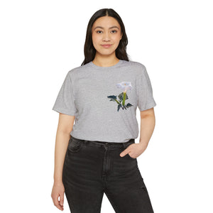 Sacred Datura Small Wildflower Unisex Recycled Organic T-Shirt