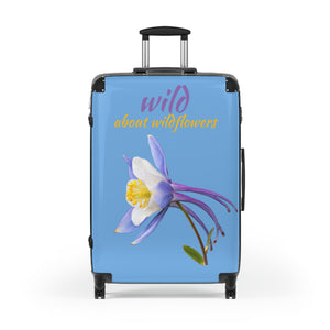 Suitcase - Colorado Columbine- Light Blue