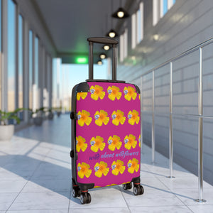 Suitcase - California Poppies & Gilias Pink