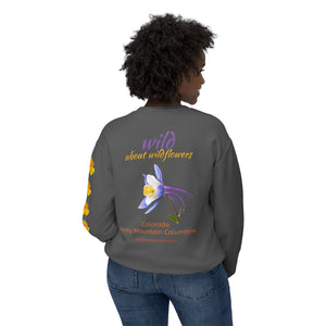 Sweatshirt - Wild Colorado Rocky Mountain Columbine + Poppies Unisex Crewneck