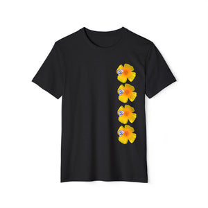 California Poppy & Bird's Eye Gilia Wildflower Stack Unisex Recycled Organic T-Shirt